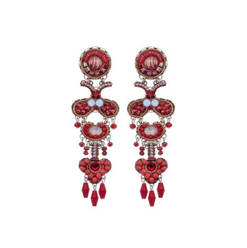 AYALA BAR - Red Roses, Lotus Earrings Jewellery Ayala Bar 