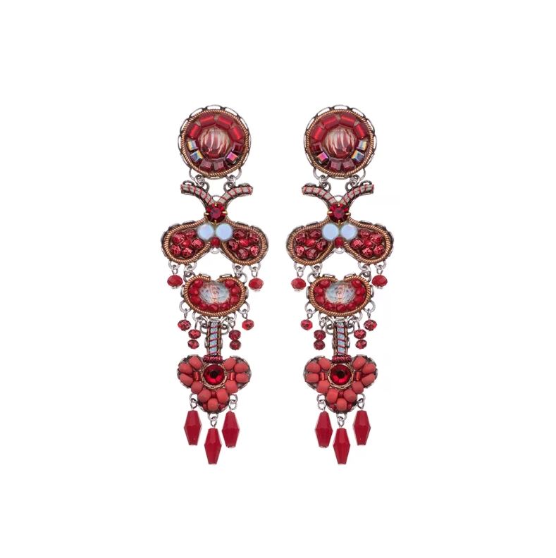 AYALA BAR - Red Roses, Lotus Earrings Jewellery Ayala Bar 