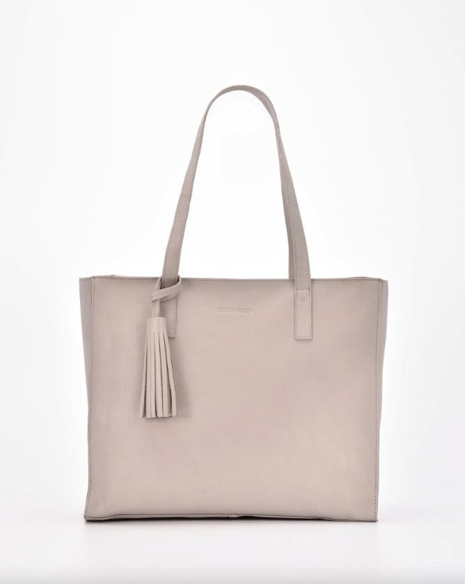 Bedford Leather Tote Bag Wallet Gabee Taupe 