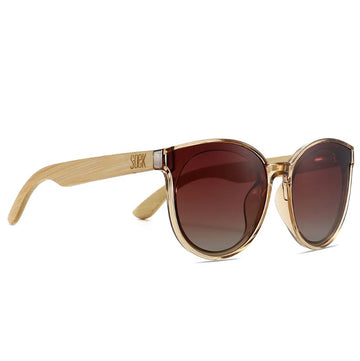 BELLA CHAMPAGNE - Sunglasses with Brown Lens and Maple Arms Glasses Soek 