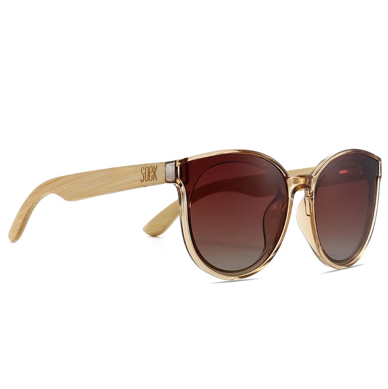 BELLA CHAMPAGNE - Sunglasses with Brown Lens and Maple Arms Glasses Soek 