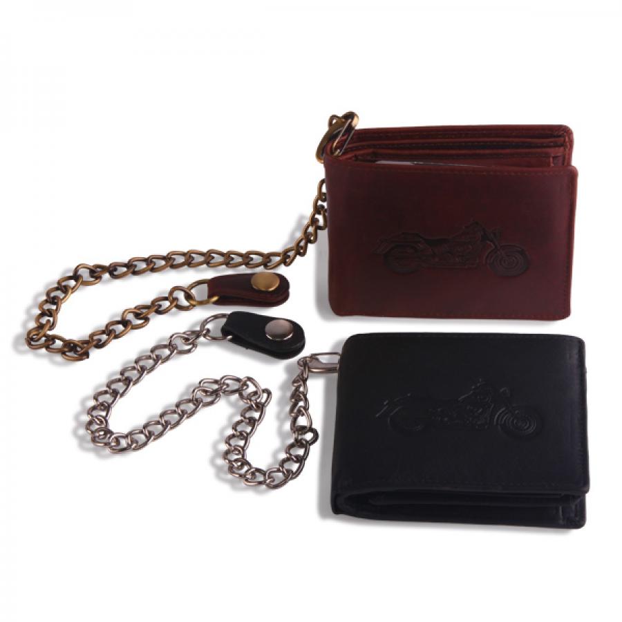 Bikey Leather Wallet including Chain Wallet Oran 