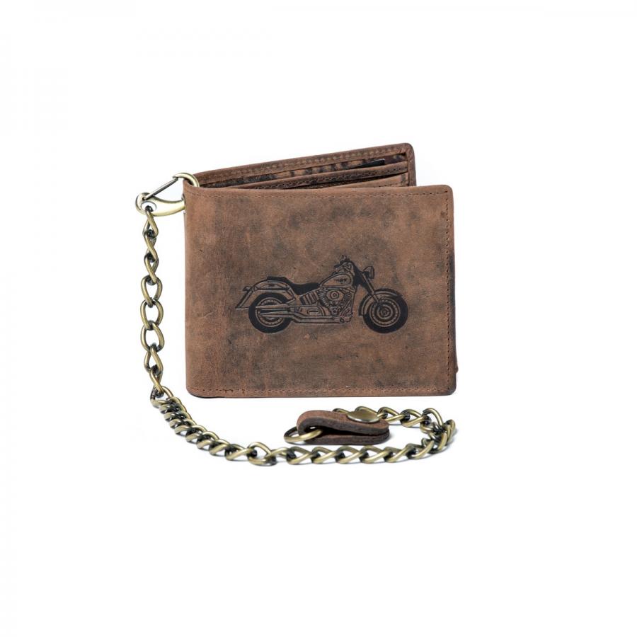 Bikey Leather Wallet including Chain Wallet Oran Hunter 