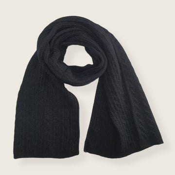 Black sparkle knit scarf Teddy Sinclair 