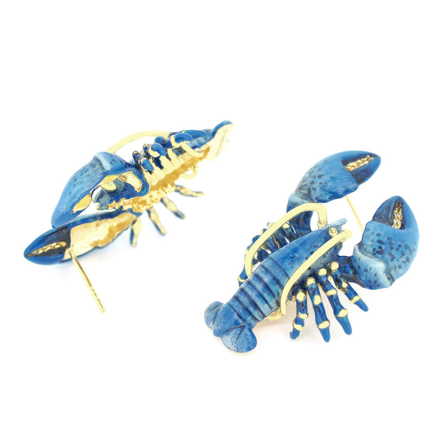 Blue Lobster Earrings Good After Nine TH 