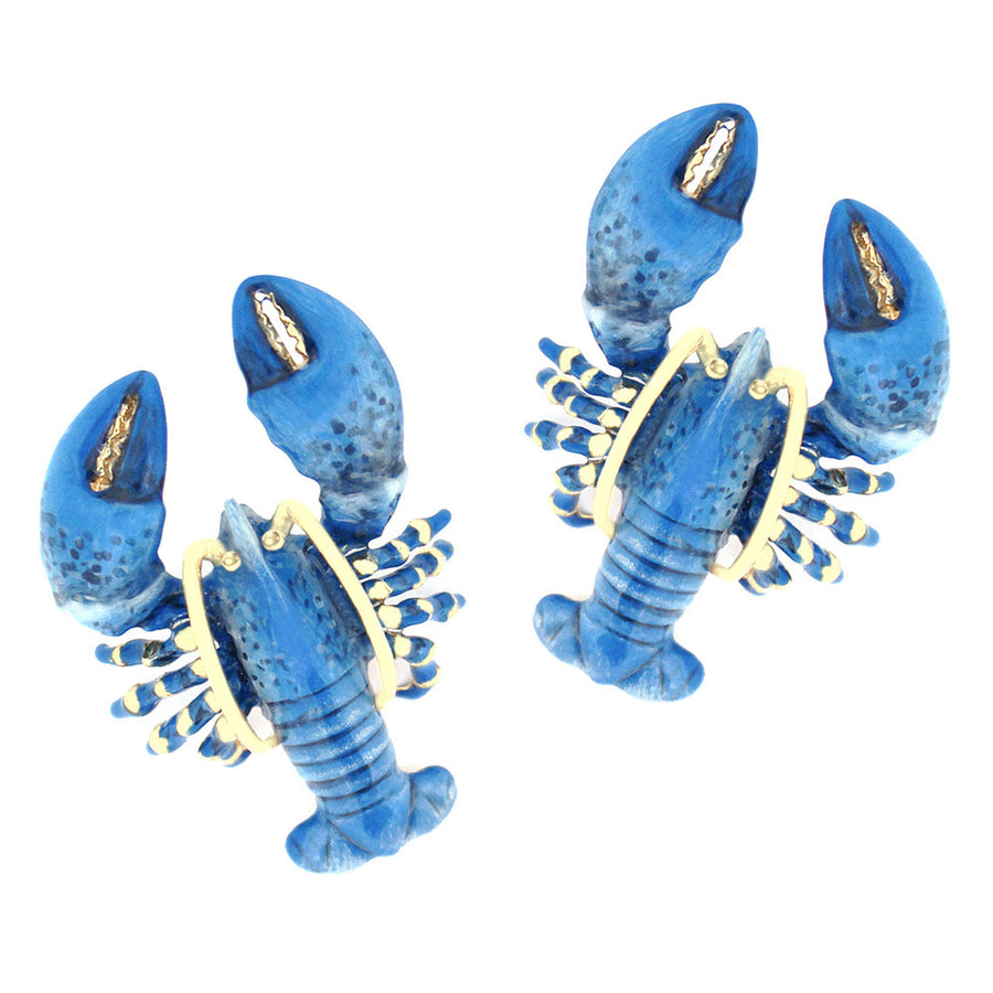 Blue Lobster Earrings Good After Nine TH 
