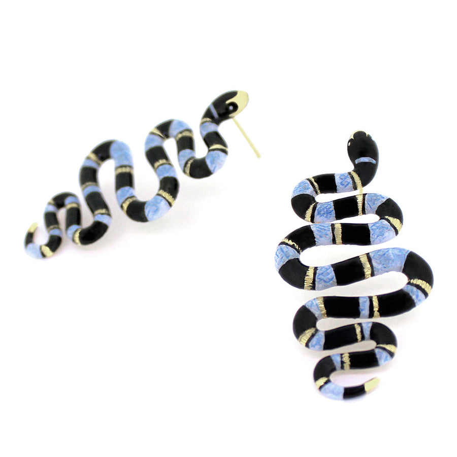 Blue Sea Snake Earrings Good After Nine TH 