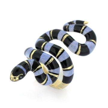 Blue Snake Ring Jewelry Good After Nine TH 