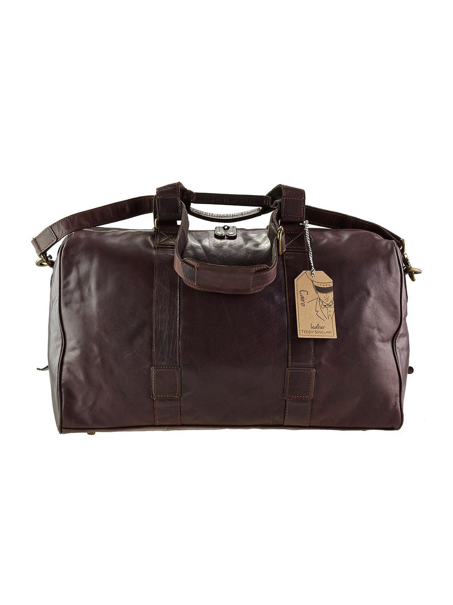Cairo Leather Travel Bag Travel Bag Oran Brown 