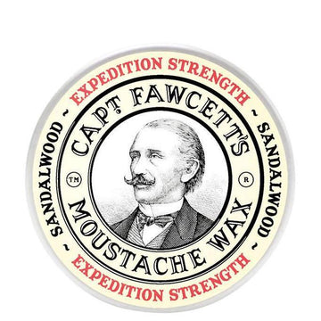 Capt Fawcett's Moustache Wax Grooming Barber Brands Expedition Strength (Sandalwood) 