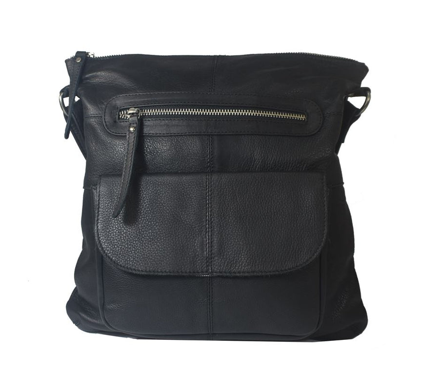 Carolina Leather Cross-Body Bag Bag Oran Black 