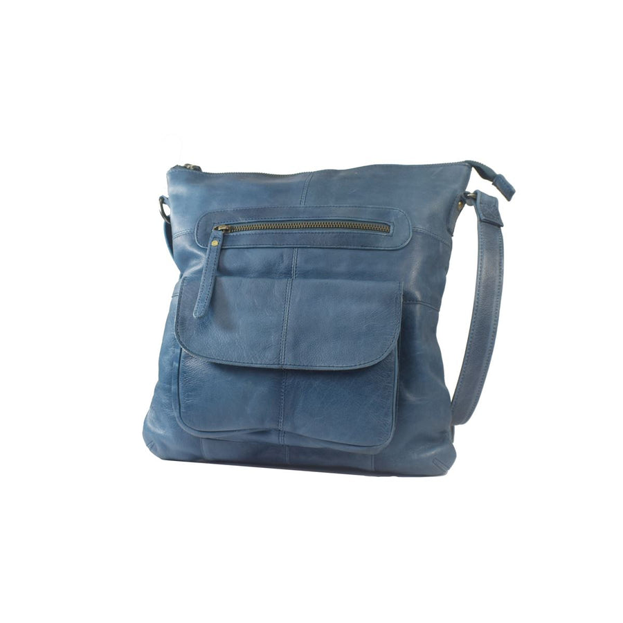 Carolina Leather Cross-Body Bag Bag Oran Midnight Blue 