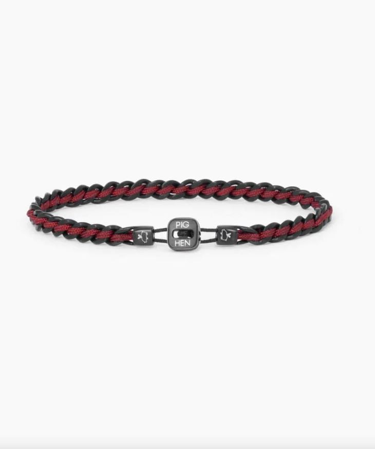 Catena Curb Chain Bracelet - Brick Red | Black Jewellery Antell 