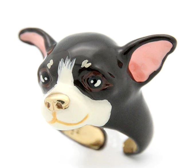 Choco Chihuahua Ring Jewelry Good After Nine TH 