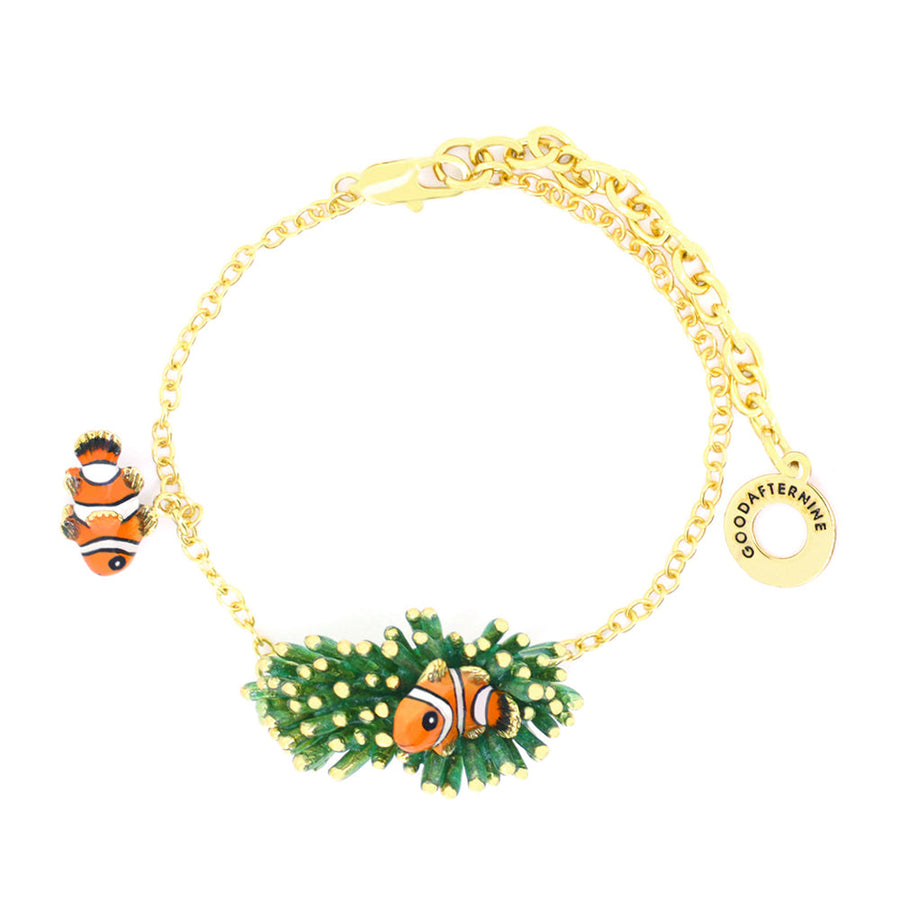 Clownfish and Sea Anemone Bracelet Good After Nine TH 