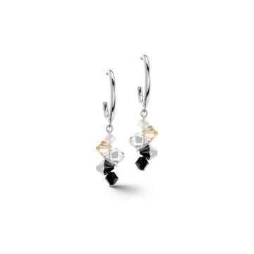Coeur de Lion Earrings with Champagne, Clear & Black Crystals Earrings Coeur de lion 