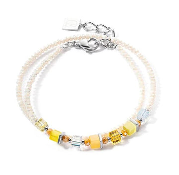 Coeur De Lion GeoCube Icy Peach Double Wrap Bracelet Women's Jewellery Timesupply 