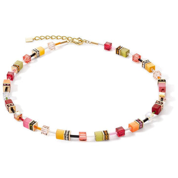 Coeur De Lion GeoCube Indian Summer Gold Necklace Women's Jewellery Timesupply 