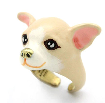 Creamy Chihuahua Ring Jewelry Good After Nine TH 