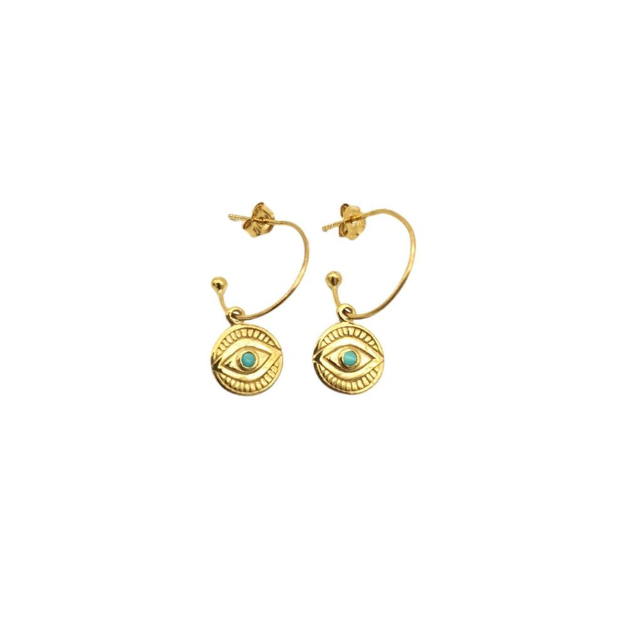 Earrings - Evil Eye Gold and TQ Jewelry Teddy Sinclair 