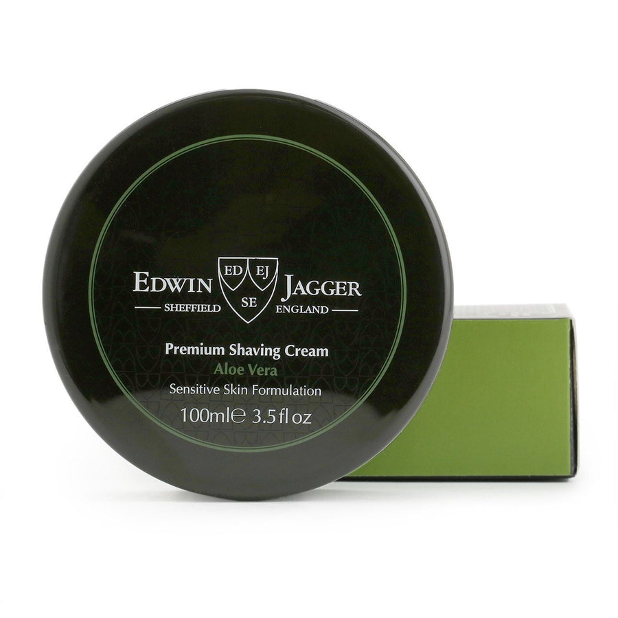 Edwin Jagger Premium Shaving Cream Tub 100ml Shaving Wholesale Grooming Supply Aloe Vera 