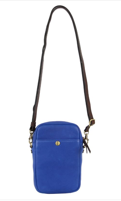 Elka Italian Leather Cross Body/Clutch Handbags, Wallets & Cases Milleni Royal Blue 