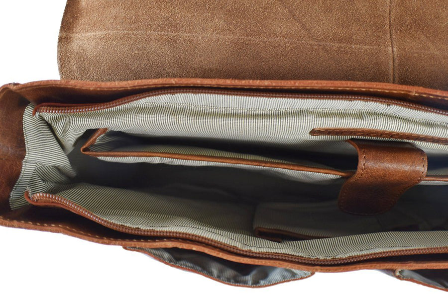 Emerson Leather Briefcase Bag Oran 