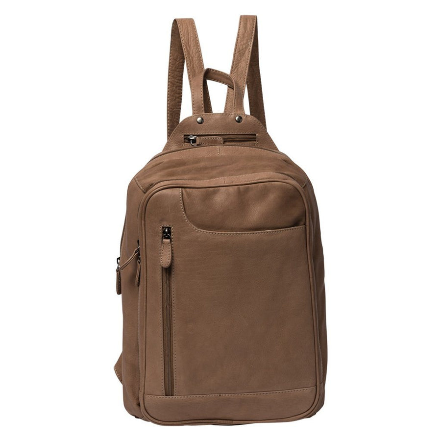 Emma (Large) Leather Backpack Backpack Gabee Taupe 