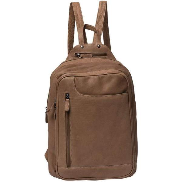 Emma (Small) Leather Backpack Backpack Gabee Taupe 