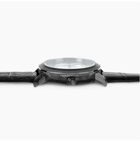 Esposto Automatic Watch w/ Black Leather, Black Carbon Fibre & Black IP Plated by Tateossian Men's Jewellery Cudworth 