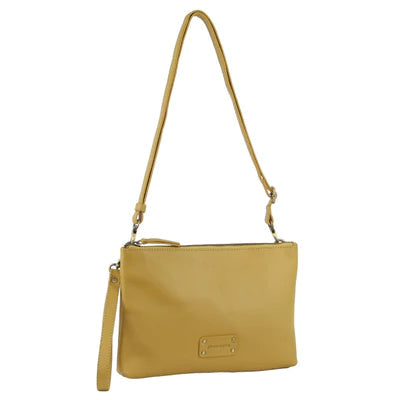 Estrella Leather Cross Body Bag Handbag Milleni Yellow 