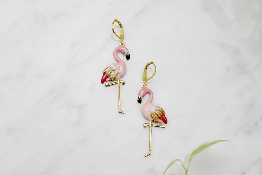 Flamingo Earrings Good After Nine TH 