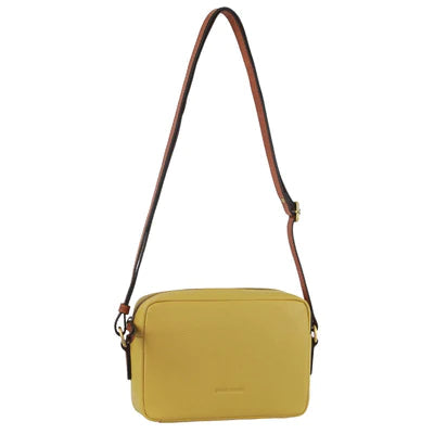 Francesca Leather Crossbody Bag Handbag Milleni Zinc Yellow 