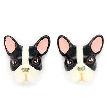 French Bulldog Earrings Good After Nine TH 