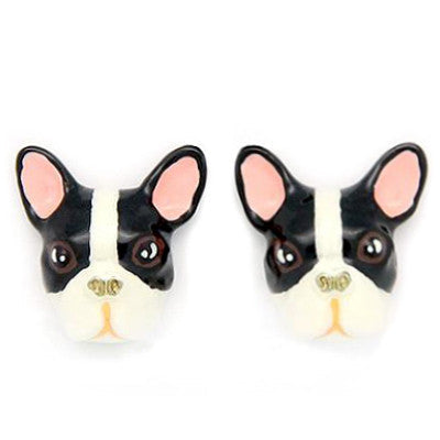 French Bulldog Earrings Good After Nine TH 