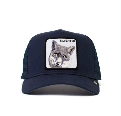 Goorin Bros Trucker Cap - The Silver Fox Cap Hummingbird Brands Navy 