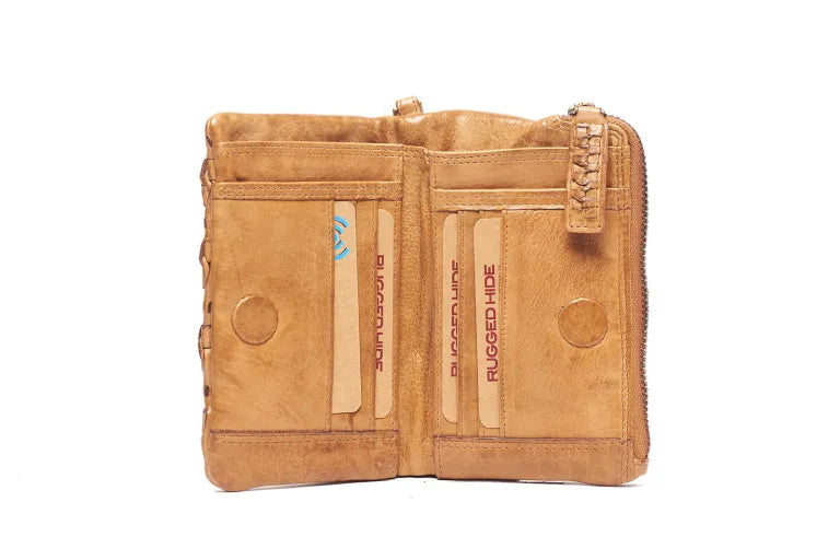 Hannah RFID Woven Leather Wallet Wallet Oran 