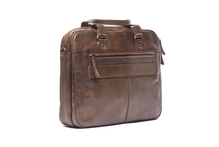 Henry Leather Briefcase Bag Oran Brown 