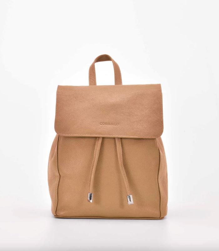 Holly Leather Backpack Bag Gabee Camel 
