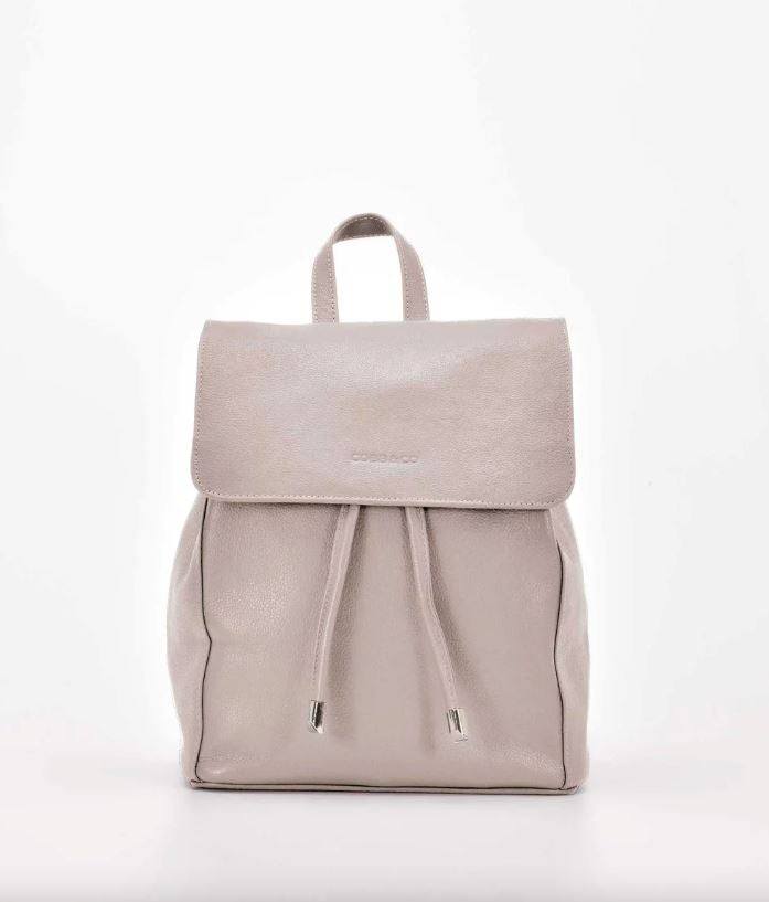 Holly Leather Backpack Bag Gabee Taupe 