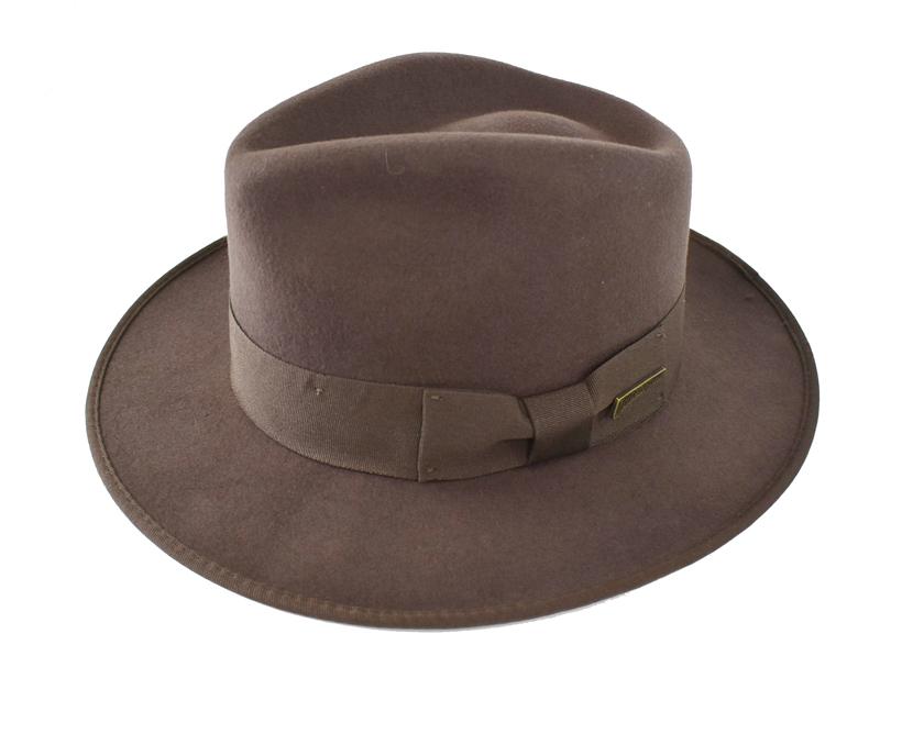 Indiana Jones Crushable Fedora Hat Hat Greenwich Hat Co Brown S 