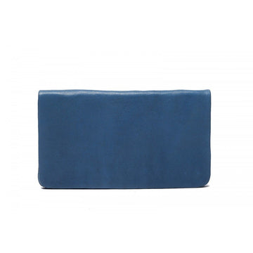 Indigo Leather Wallet Wallet Oran Jeans Blue 