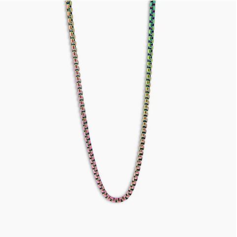 Iridescent Stainless Steel Kaleidoscope Chain by Tateossian Men's Jewellery Cudworth 