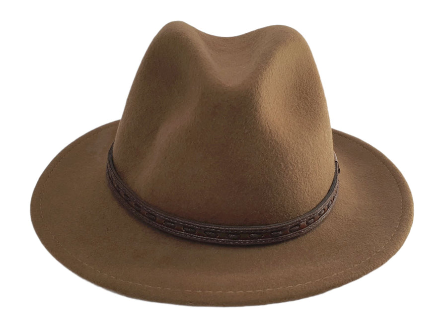 Johnny Crushable Wool Felt Safari Hat Hat Avenel Pecan L 