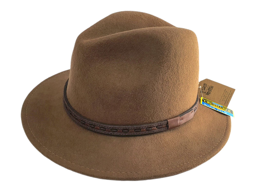 Johnny Crushable Wool Felt Safari Hat Hat Avenel Pecan M 
