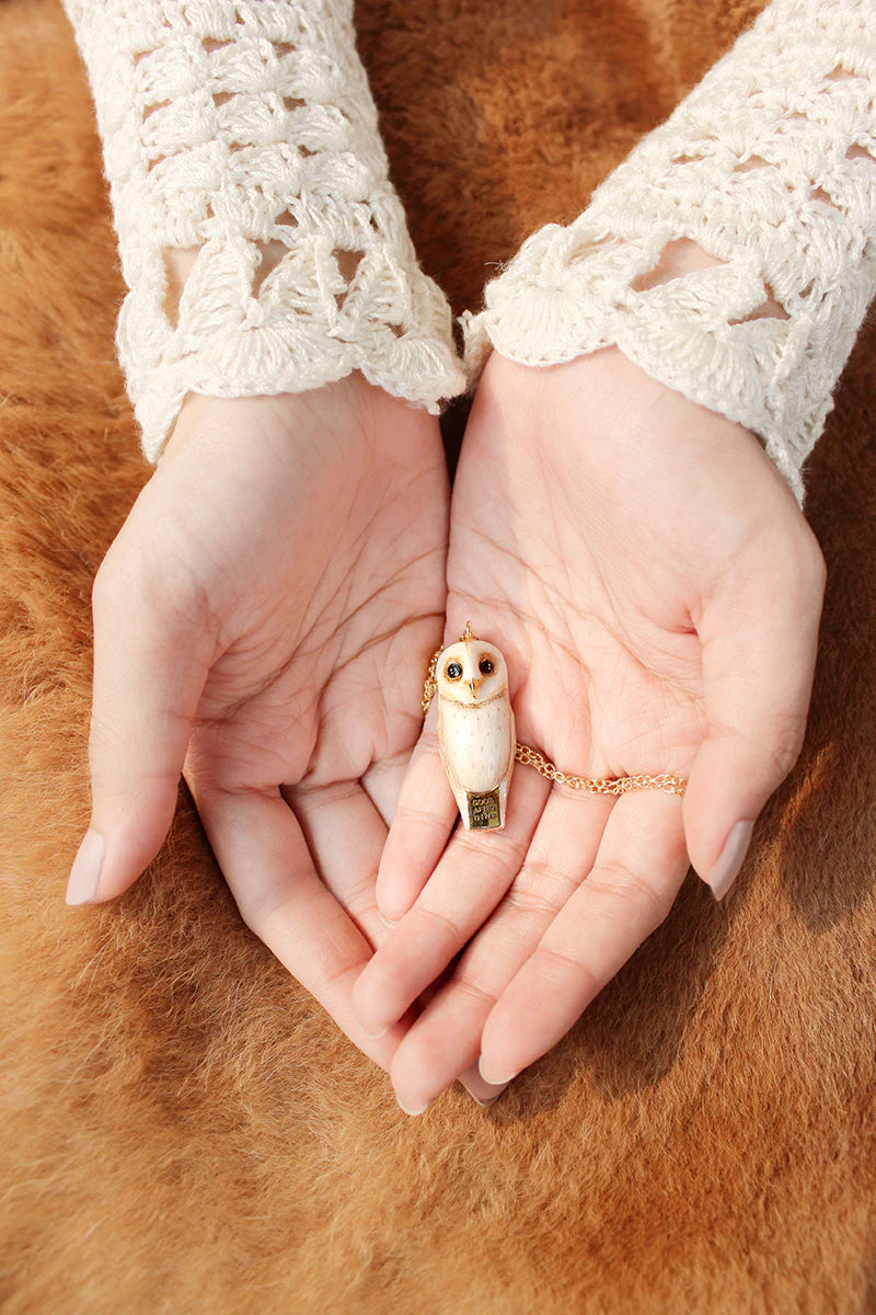 Lucky Barn Owl Whistle Necklace Good After Nine TH 