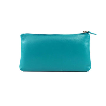 Makeup Case in Leather Bag Oran Aqua 