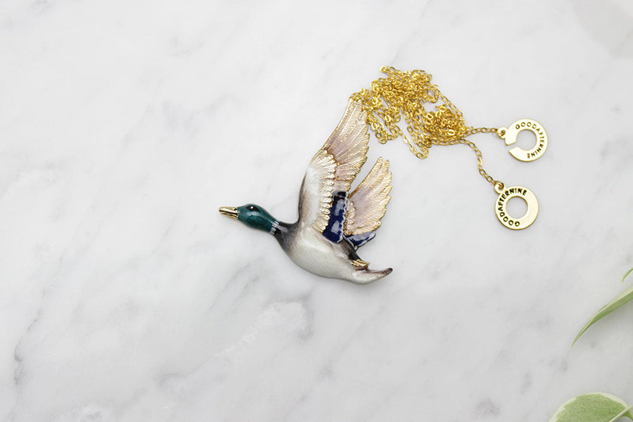 Mallrd Duck Necklace Good After Nine TH 