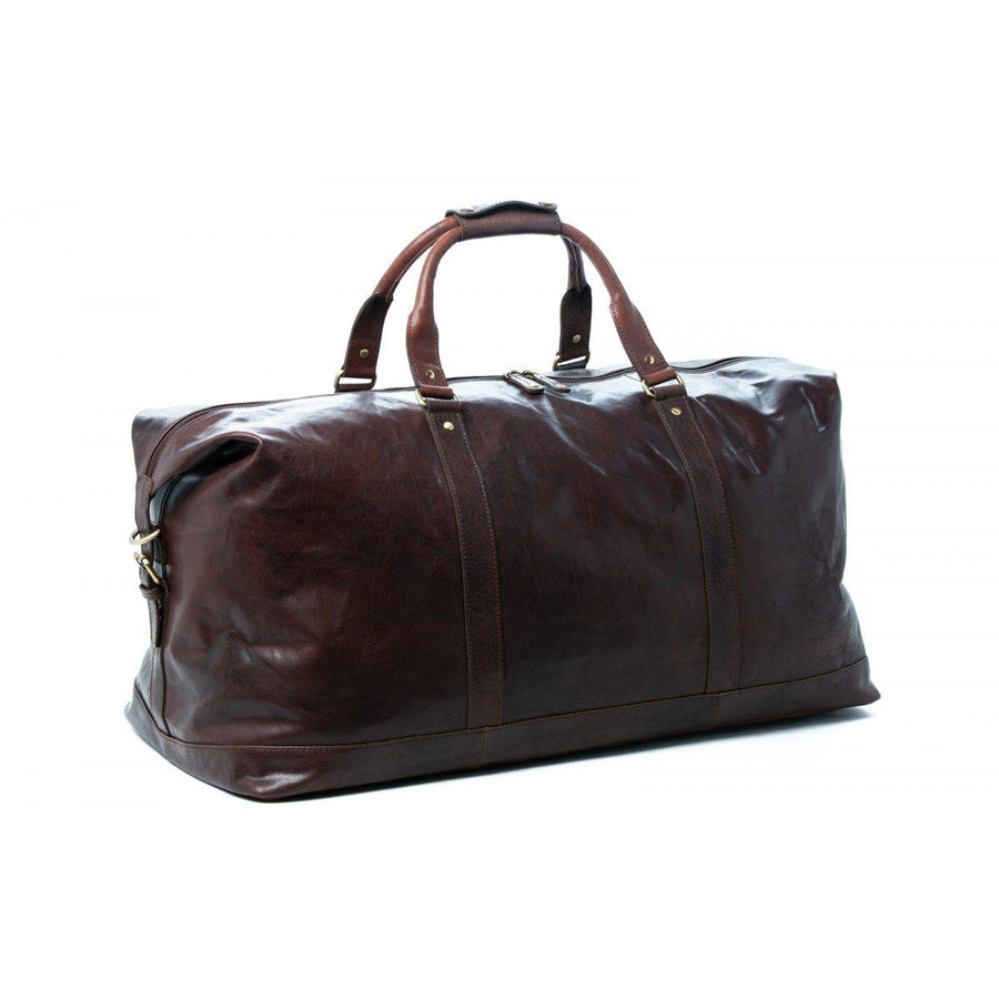 Marcus Leather Travel Bag Travel Bag Oran Brown 