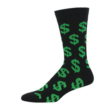 Men's Graphic Socks - Cha-Ching! Accessories Bobangles Black 